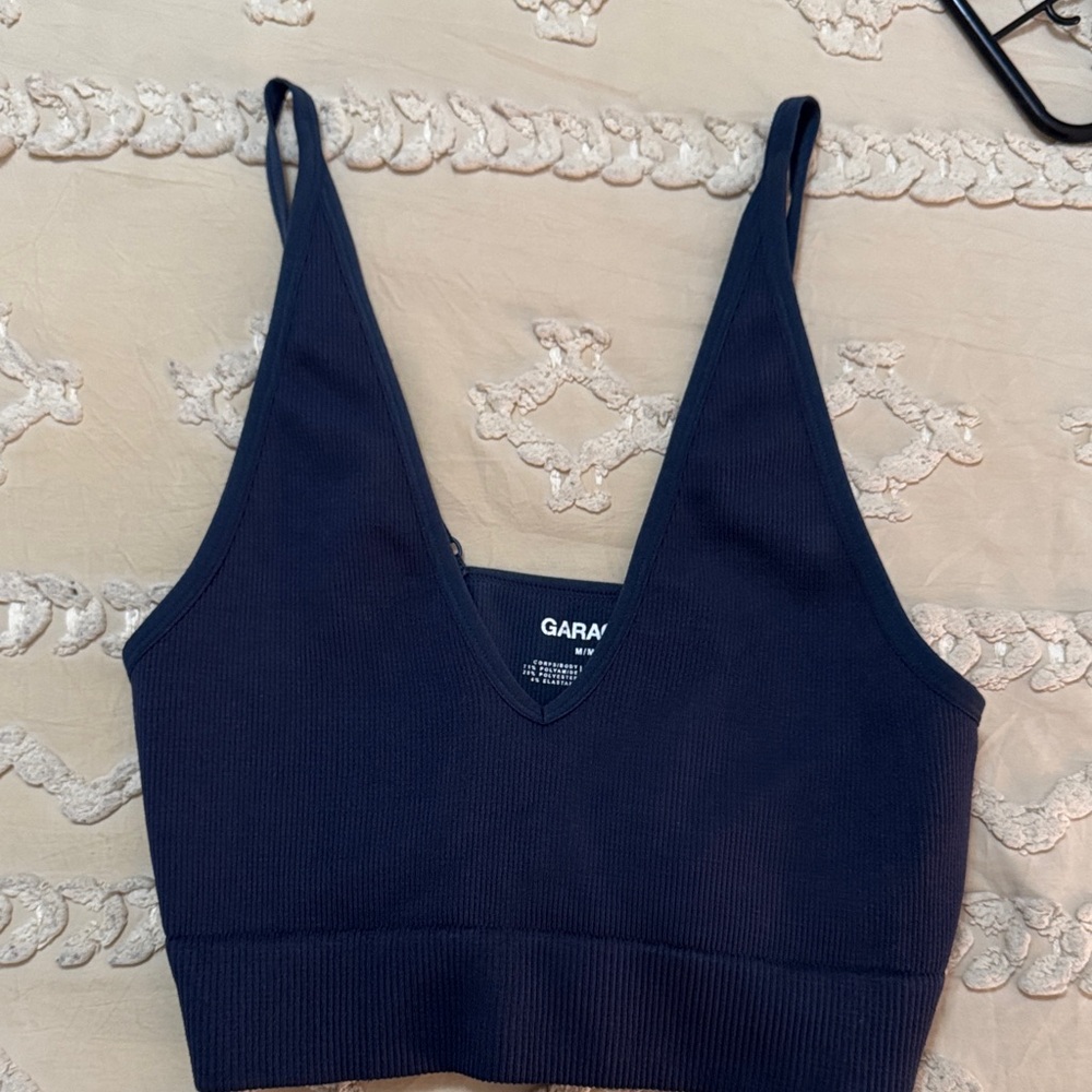garage blue tank